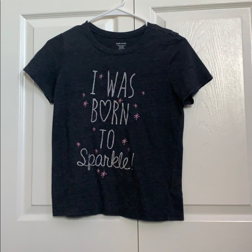 Cute kids black short sleeve shirt